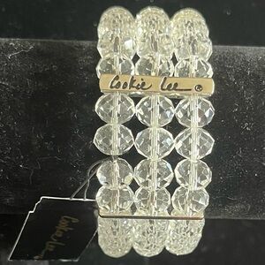 Cookie Lee NWT Genuine Crystal with Silver Bracelet